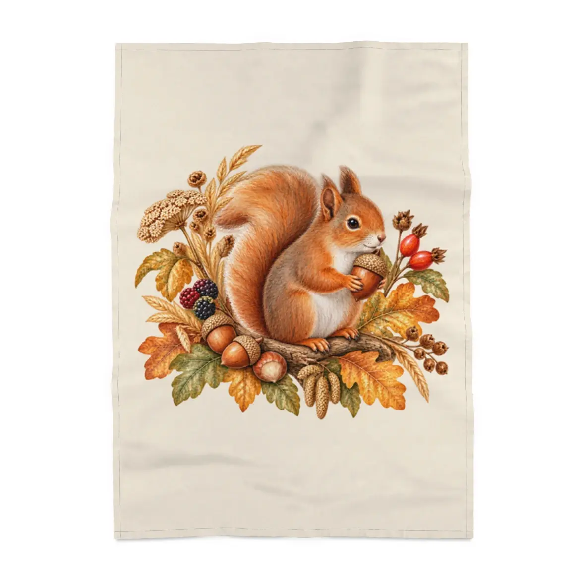 Hazel Squirrel Tea Towel product view